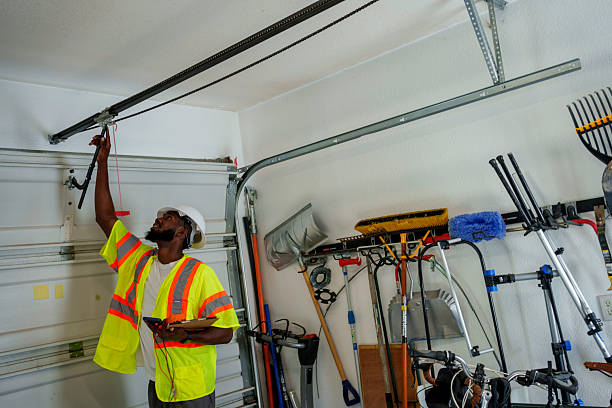 Professional Garage Door Panel Replacement technician working in Riverdale, CA
